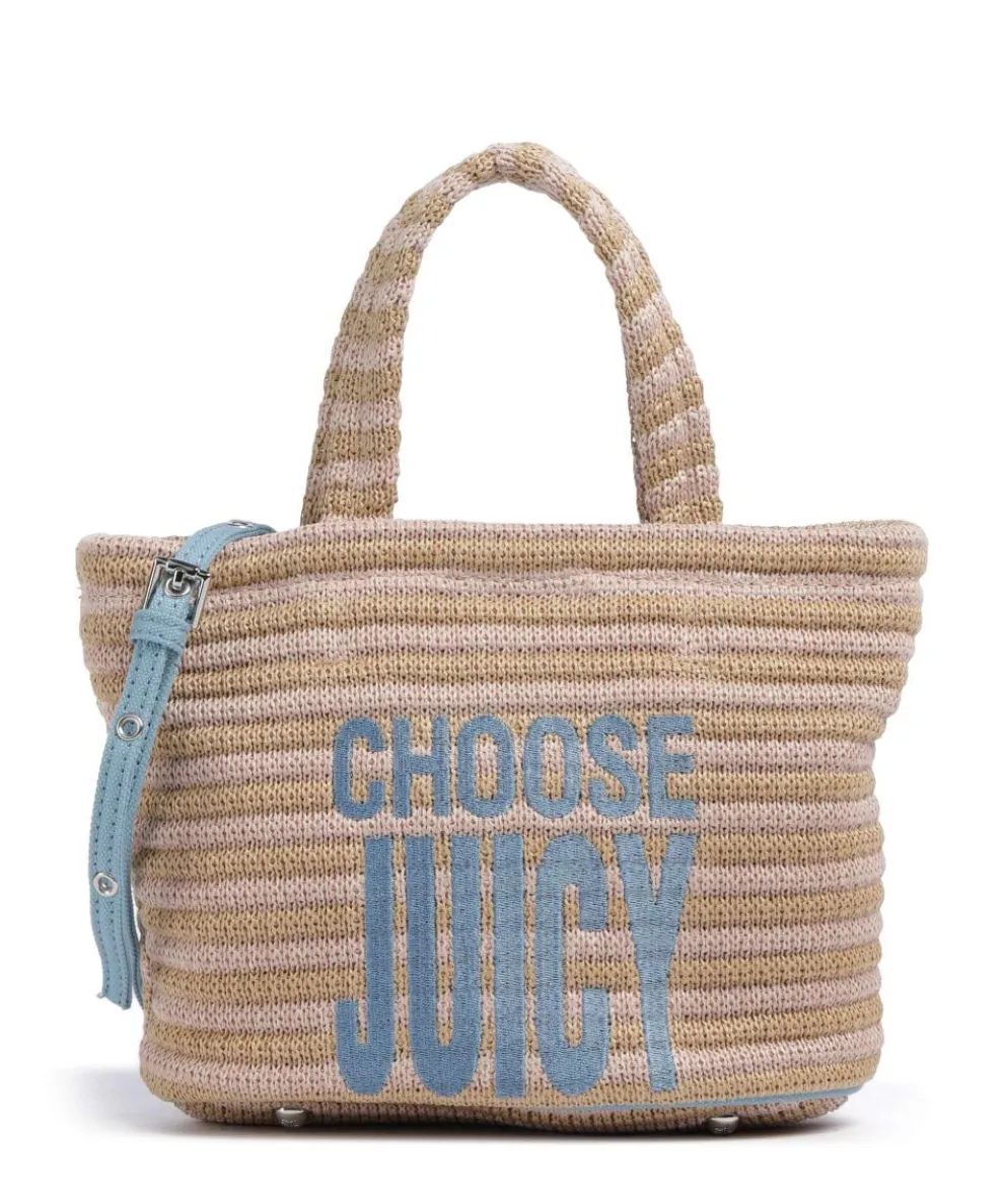 Nora Straw S Handbag soft synthetic blue/beige