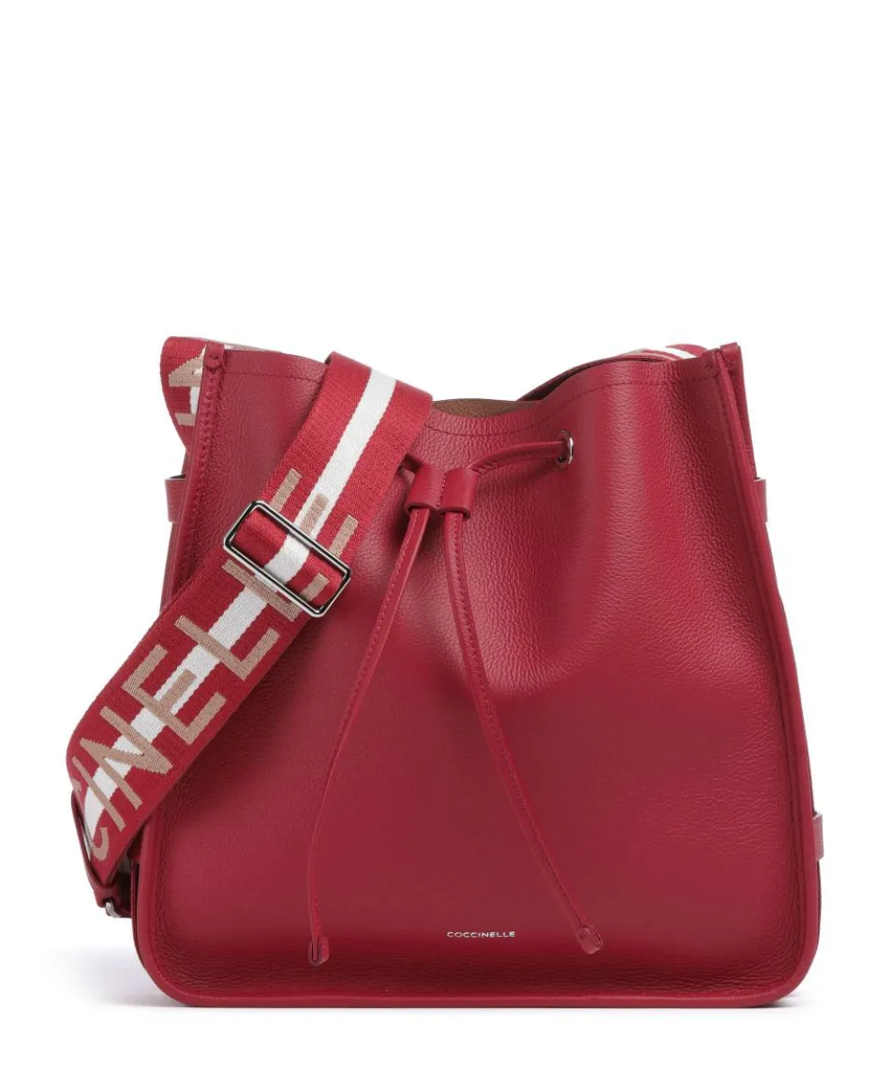 Raquel Bucket bag grained cow leather red