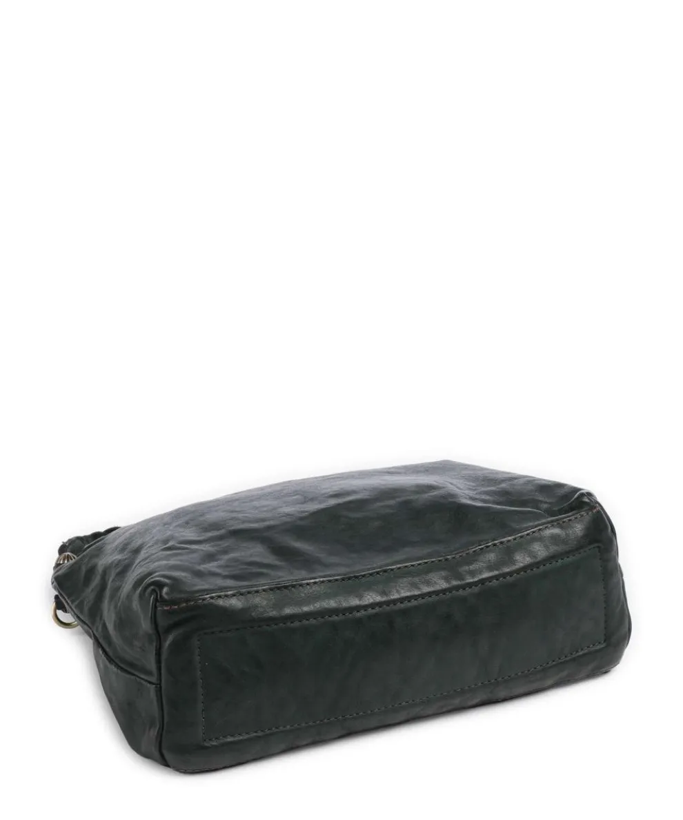 Hobo bag fine grain cow leather dark green