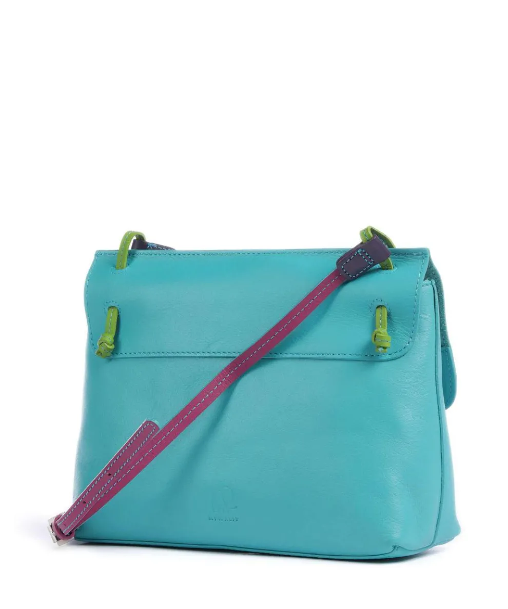 Rio Crossbody bag grained leather turquoise
