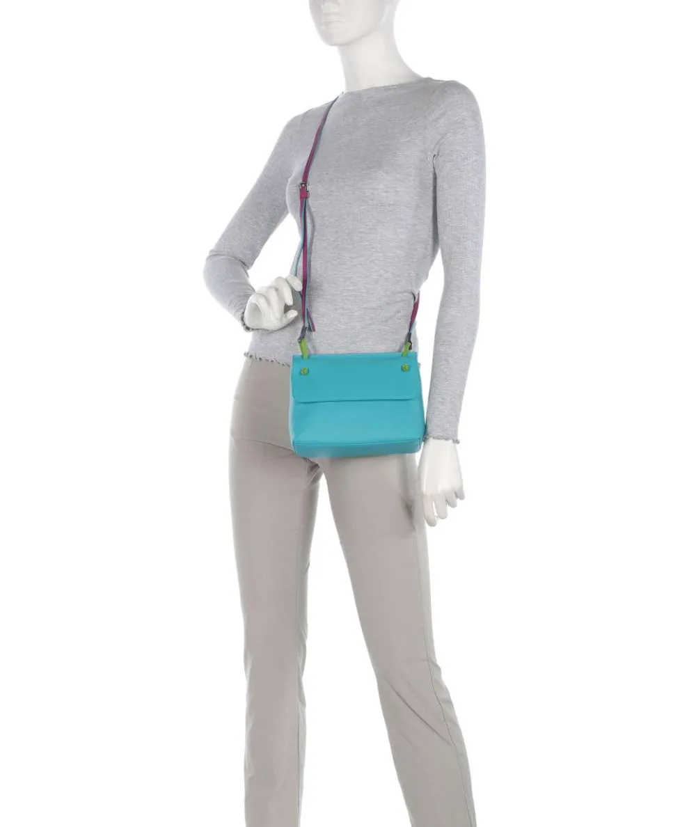 Rio Crossbody bag grained leather turquoise