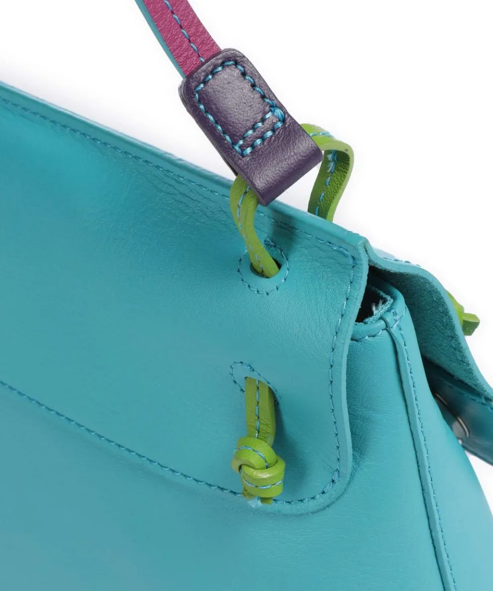 Rio Crossbody bag grained leather turquoise
