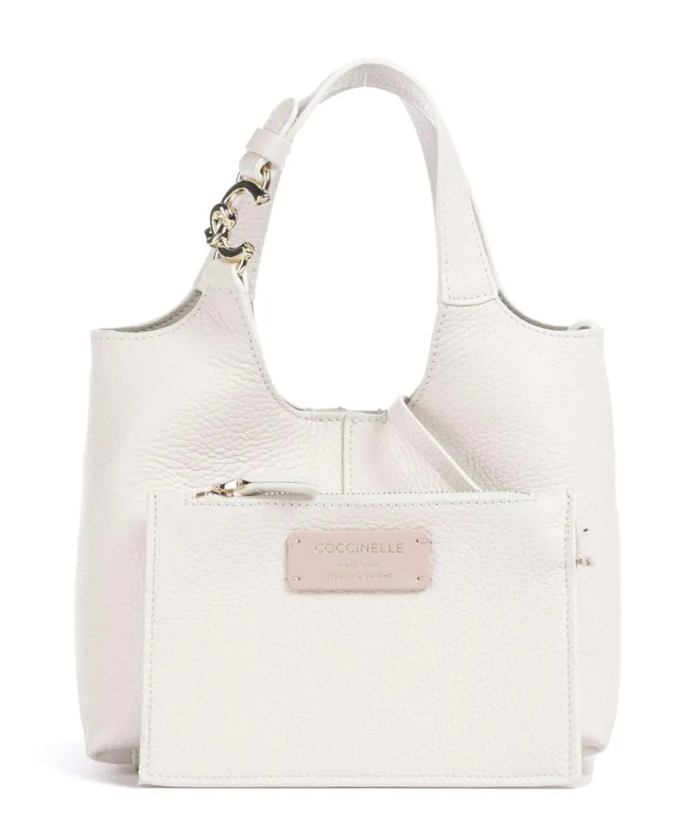 C-Easy Handbag grained leather white