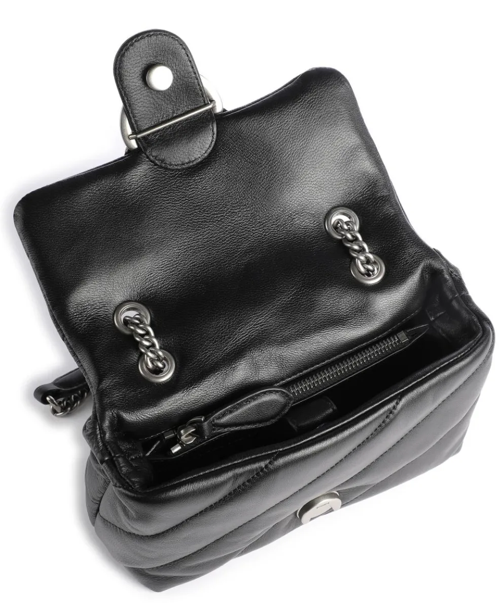 Love Puff Mini Shoulder bag sheepskin leather black