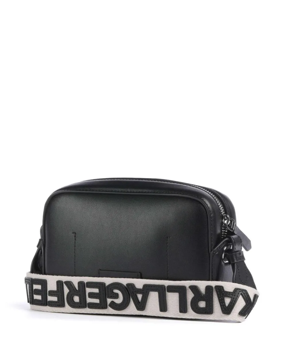 K/Circle Crossbody bag fine grain cow leather black