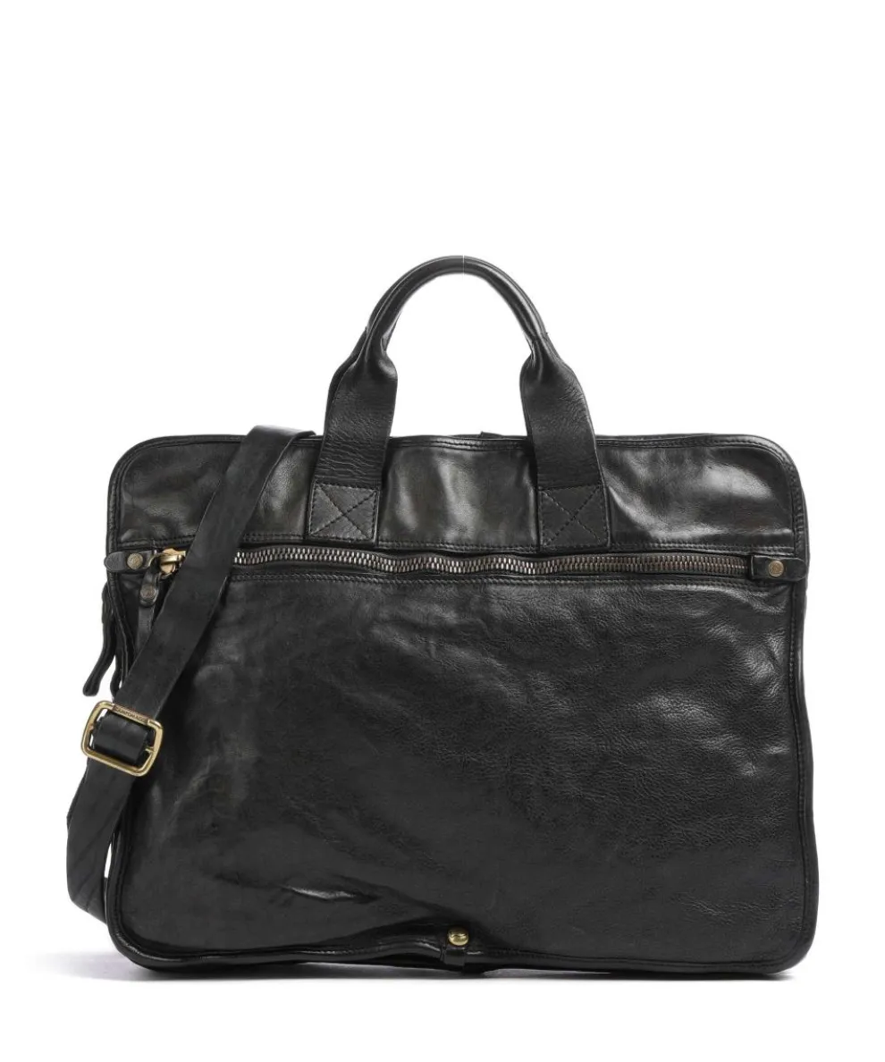 Briefcase grained cow leather black