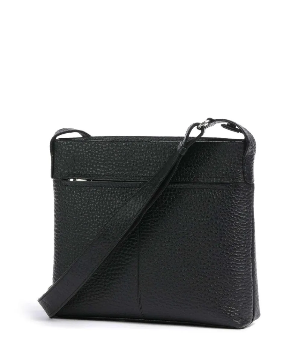Hirsch Bristol Crossbody bag grained leather black