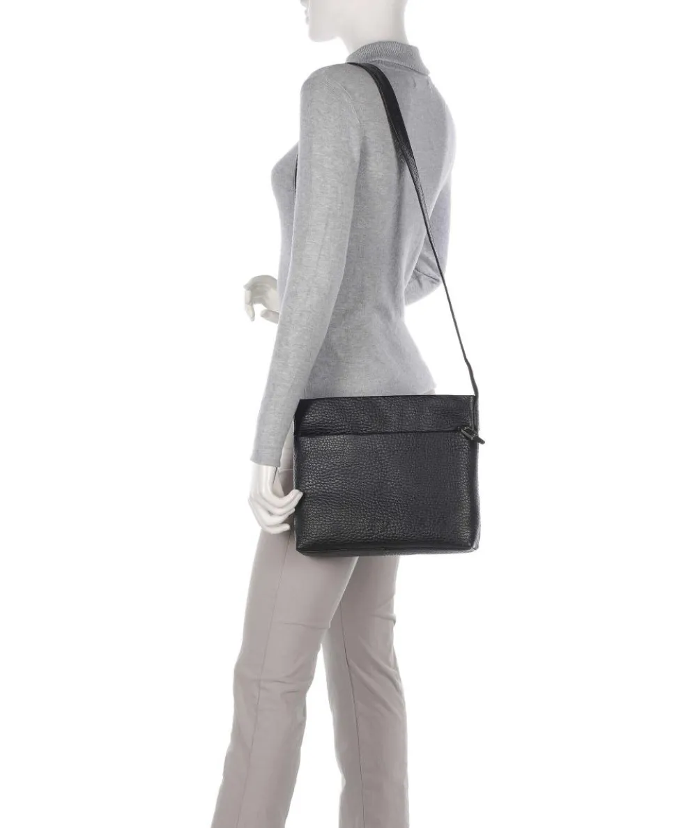 Hirsch Bristol Crossbody bag grained leather black