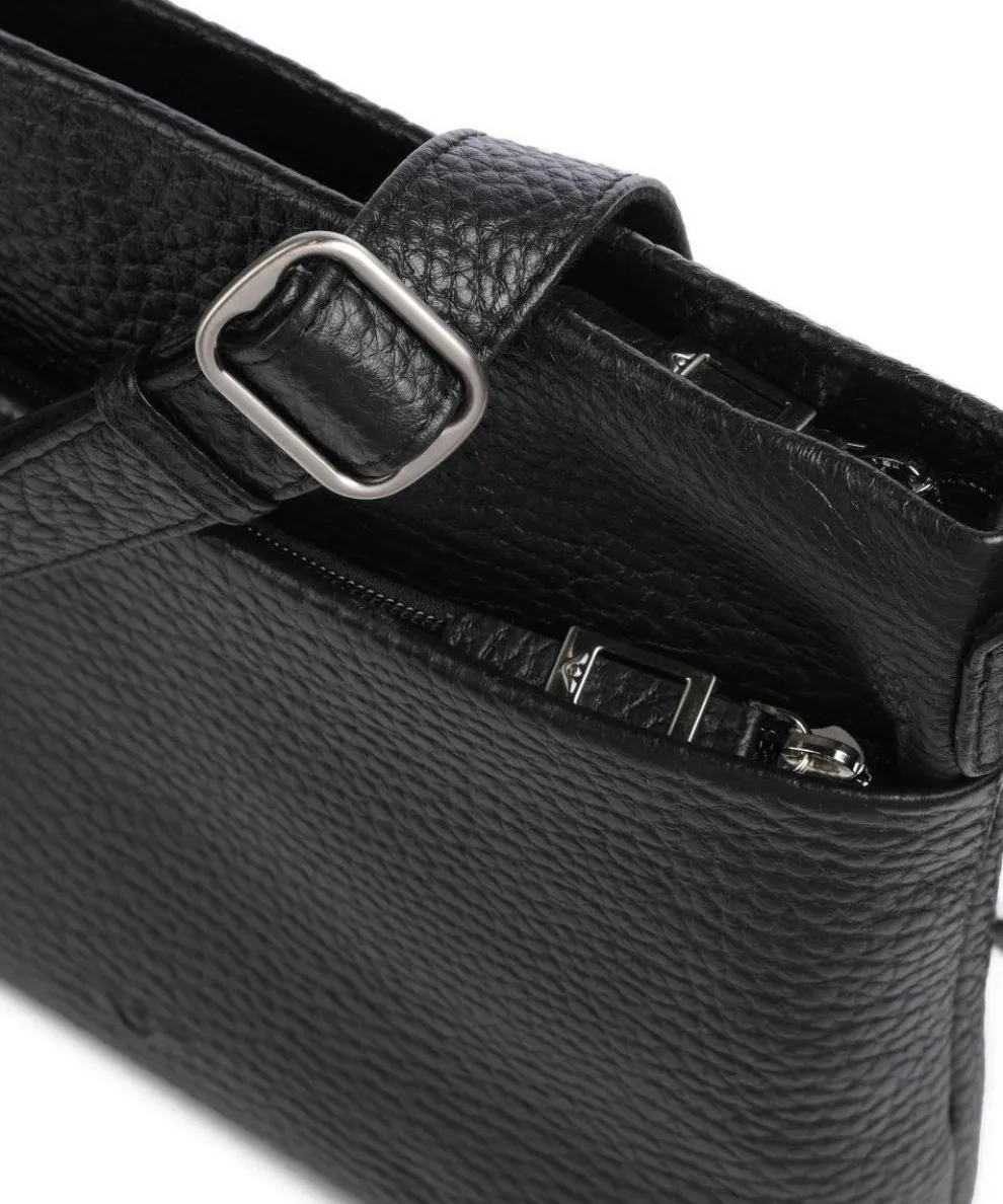 Hirsch Bristol Crossbody bag grained leather black