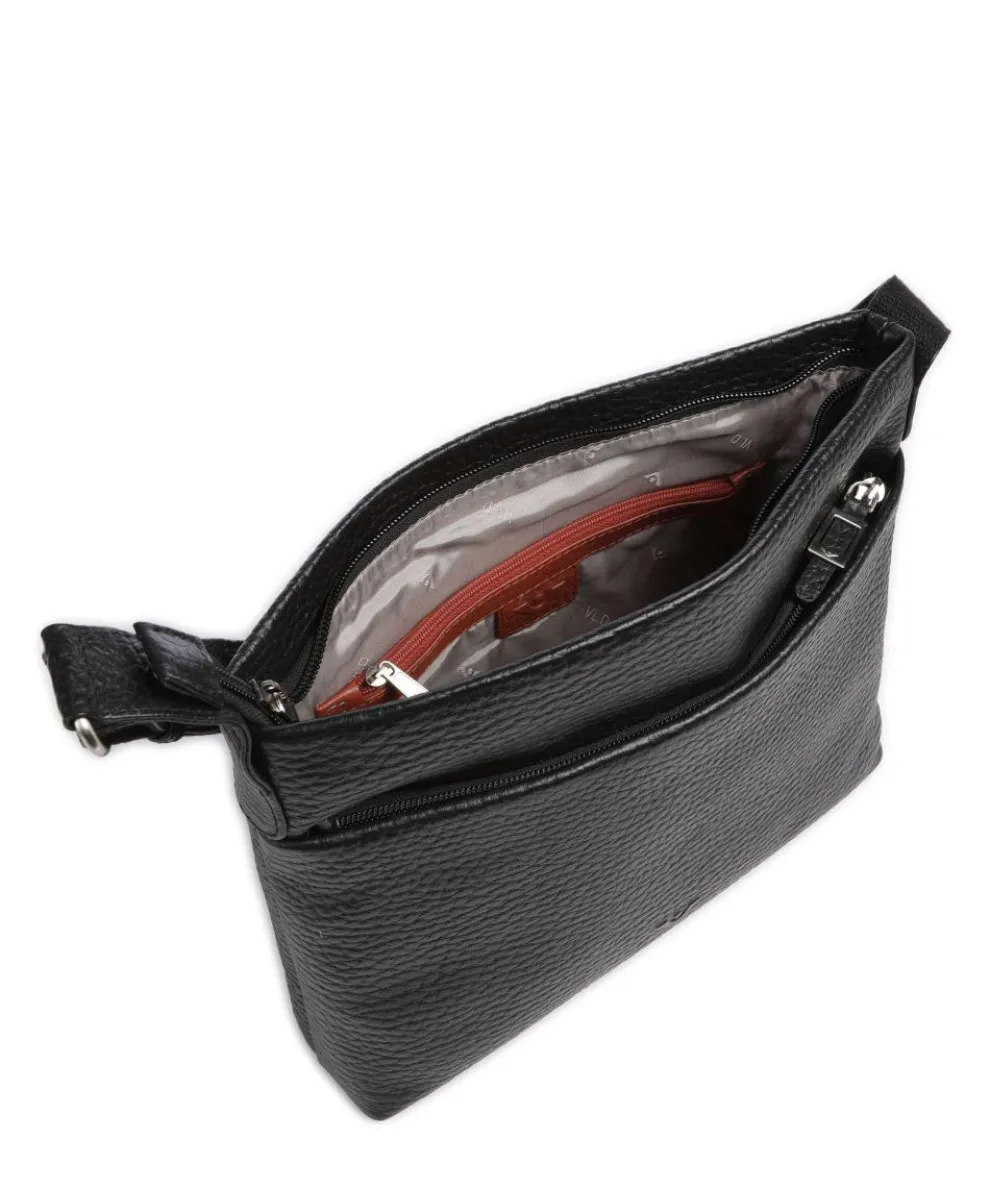 Hirsch Bristol Crossbody bag grained leather black