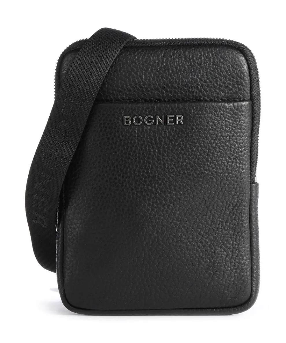 Jasper Jacob Crossbody bag grained leather black