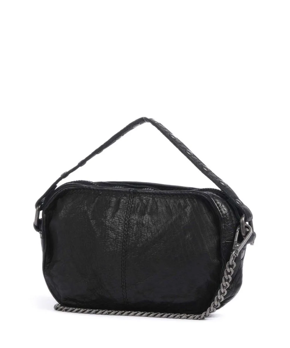 Washed Helena Crossbody bag grained leather black