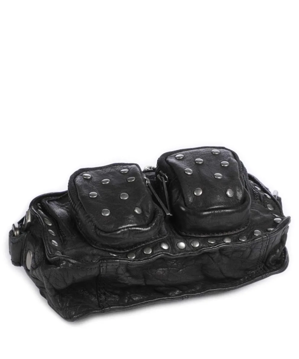 Washed Helena Crossbody bag grained leather black