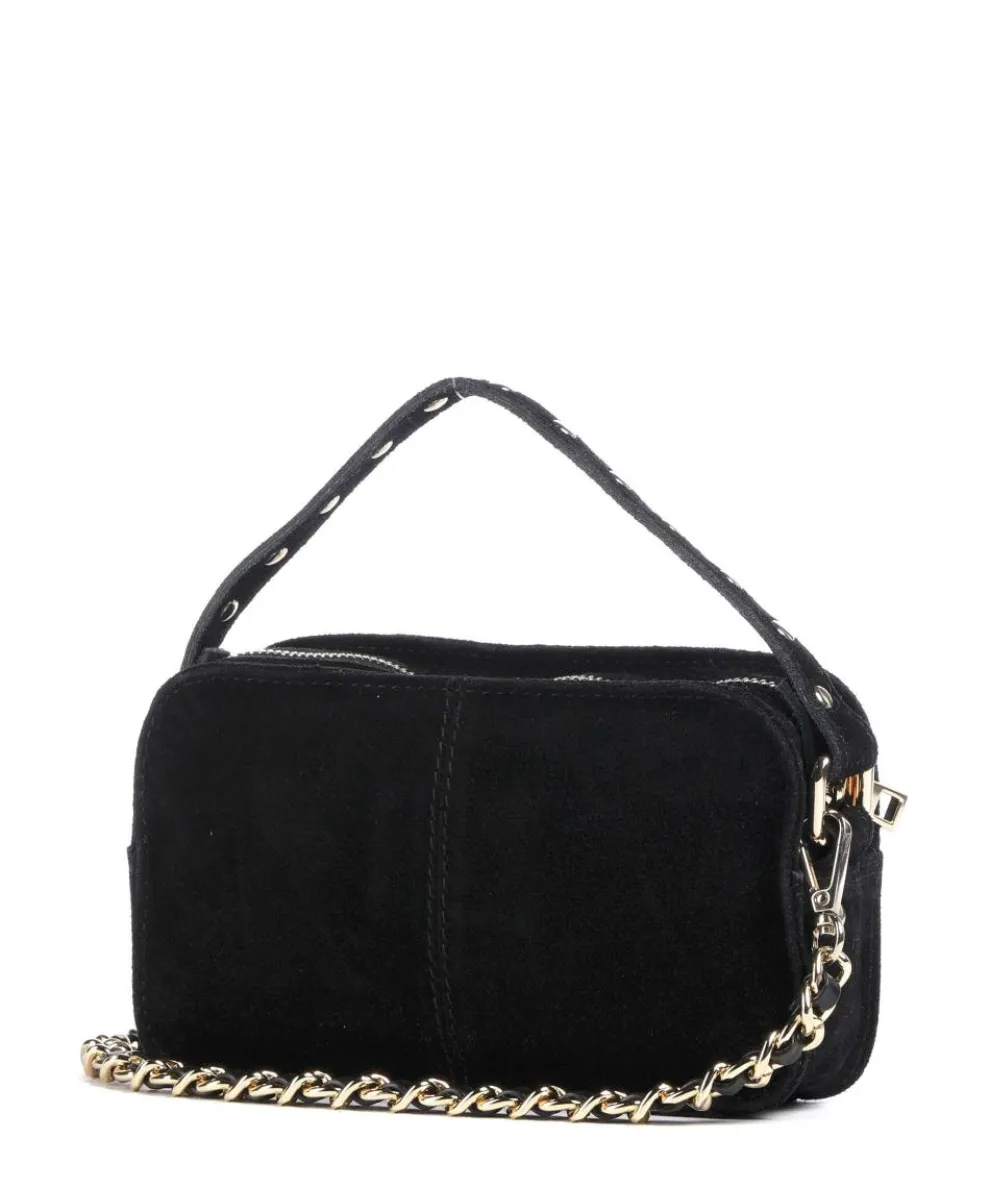 Suede Helena Crossbody bag brushed leather black