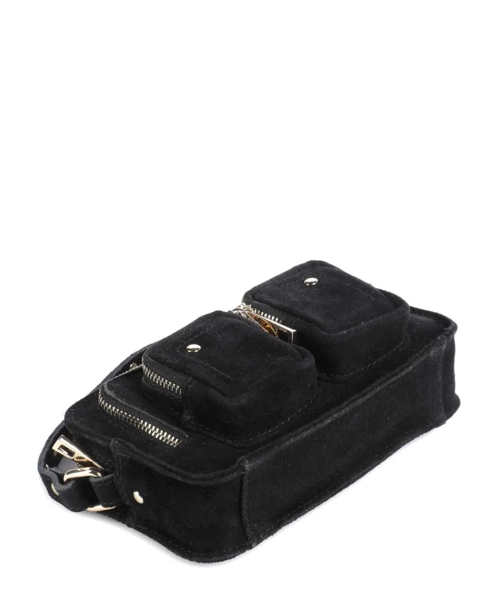 Suede Helena Crossbody bag brushed leather black
