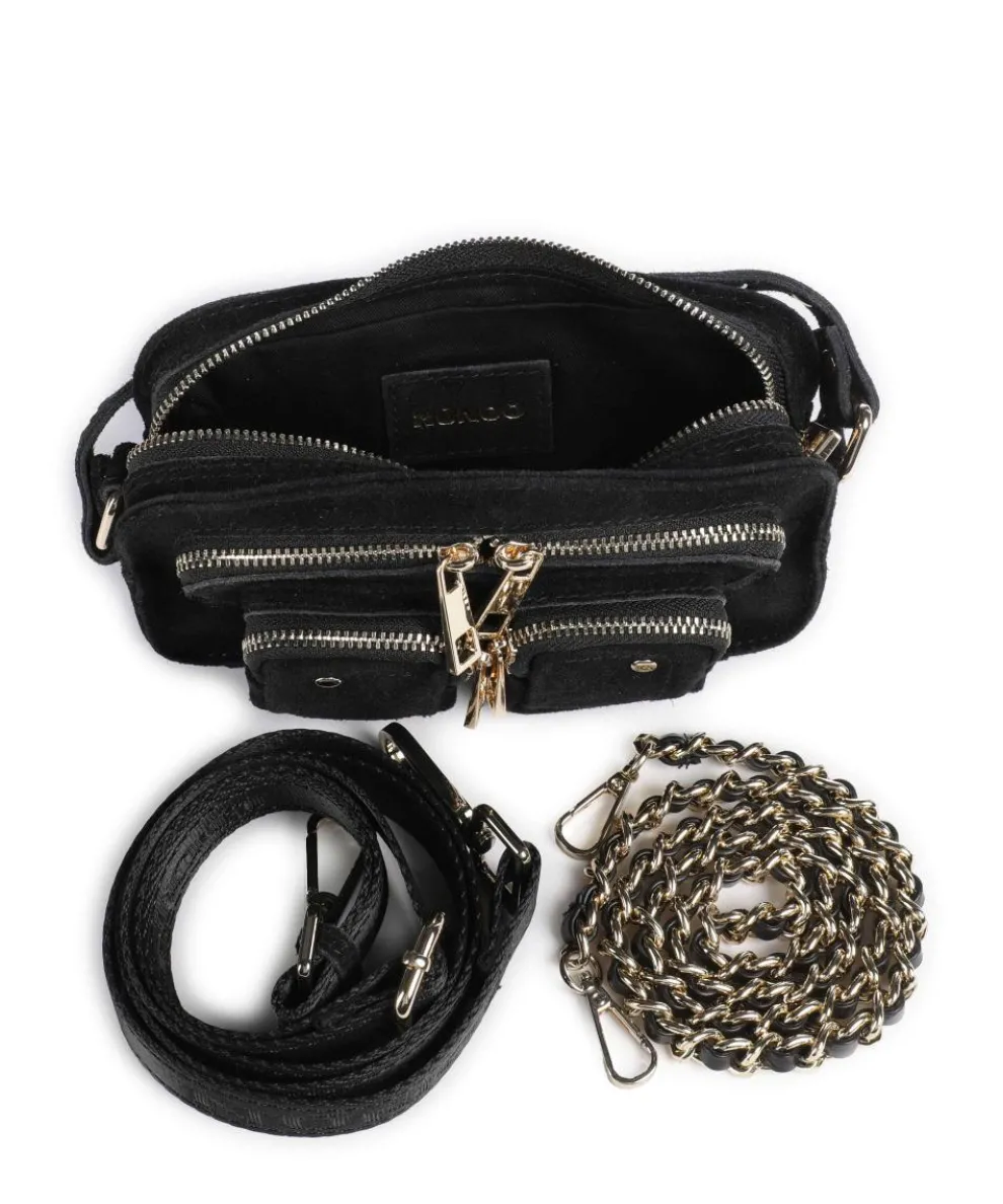 Suede Helena Crossbody bag brushed leather black