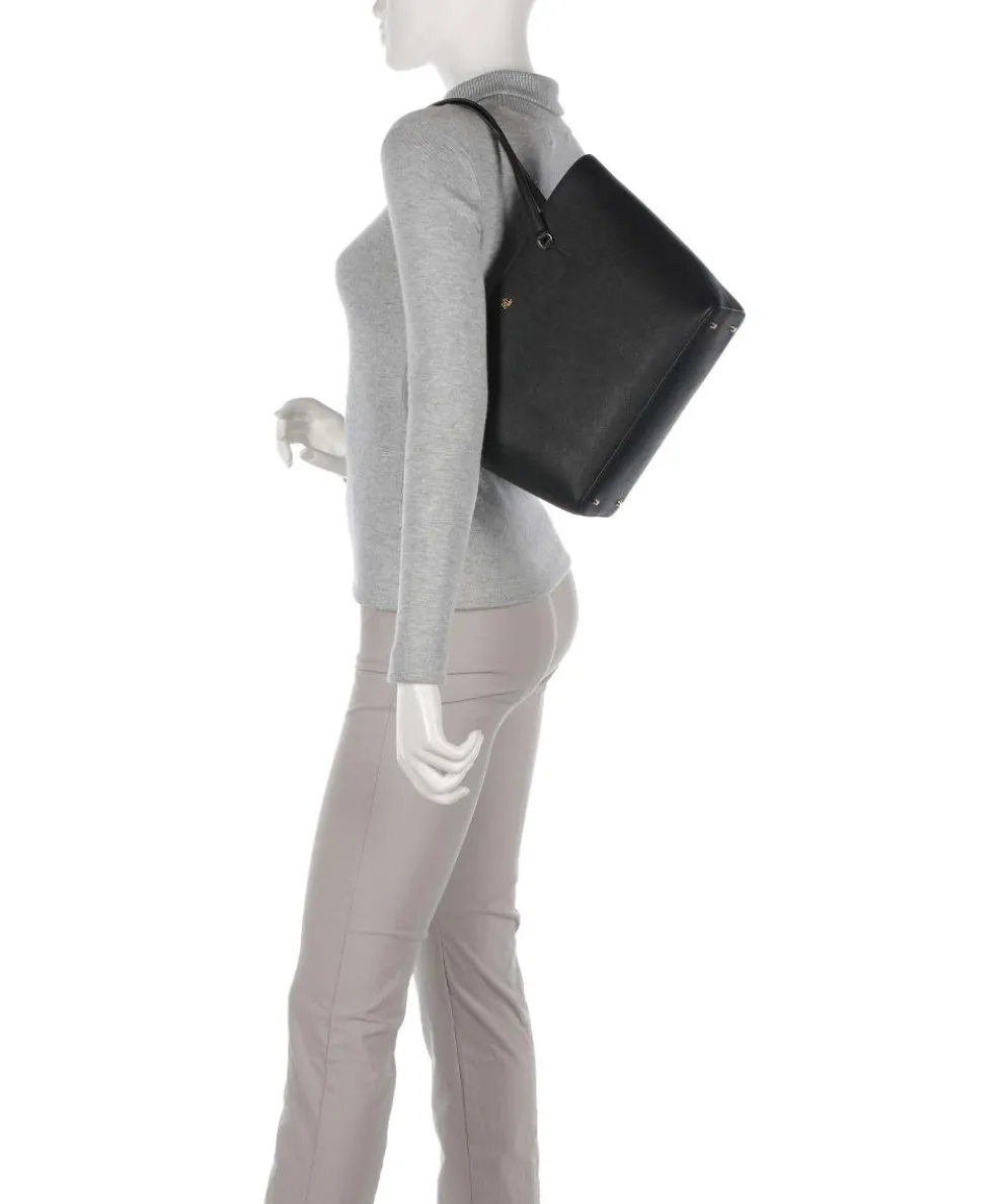 Karly Medium Tote bag saffiano cow leather black