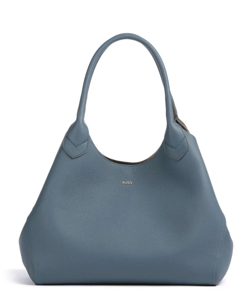 Lenah Tote bag grained cow leather blue-grey