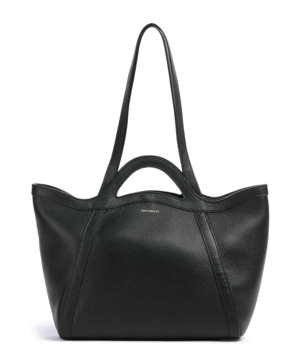 Amalia Tote bag grained leather black