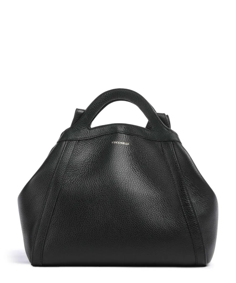 Amalia Tote bag grained leather black