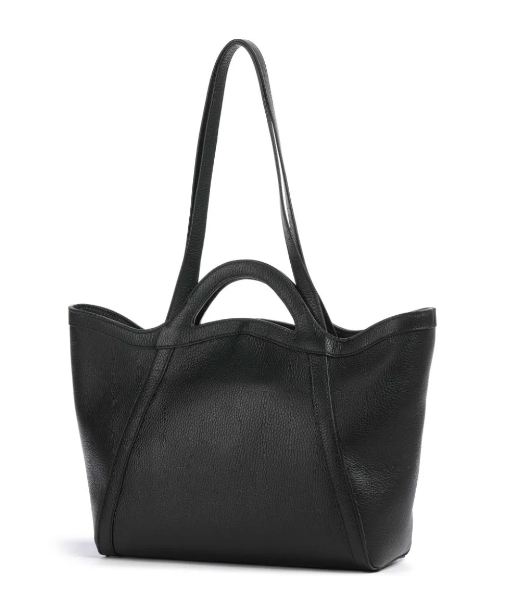 Amalia Tote bag grained leather black