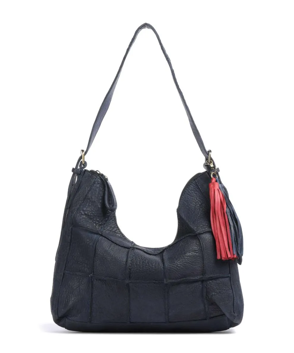 Malvengasse 5 Shoulder bag grained leather navy