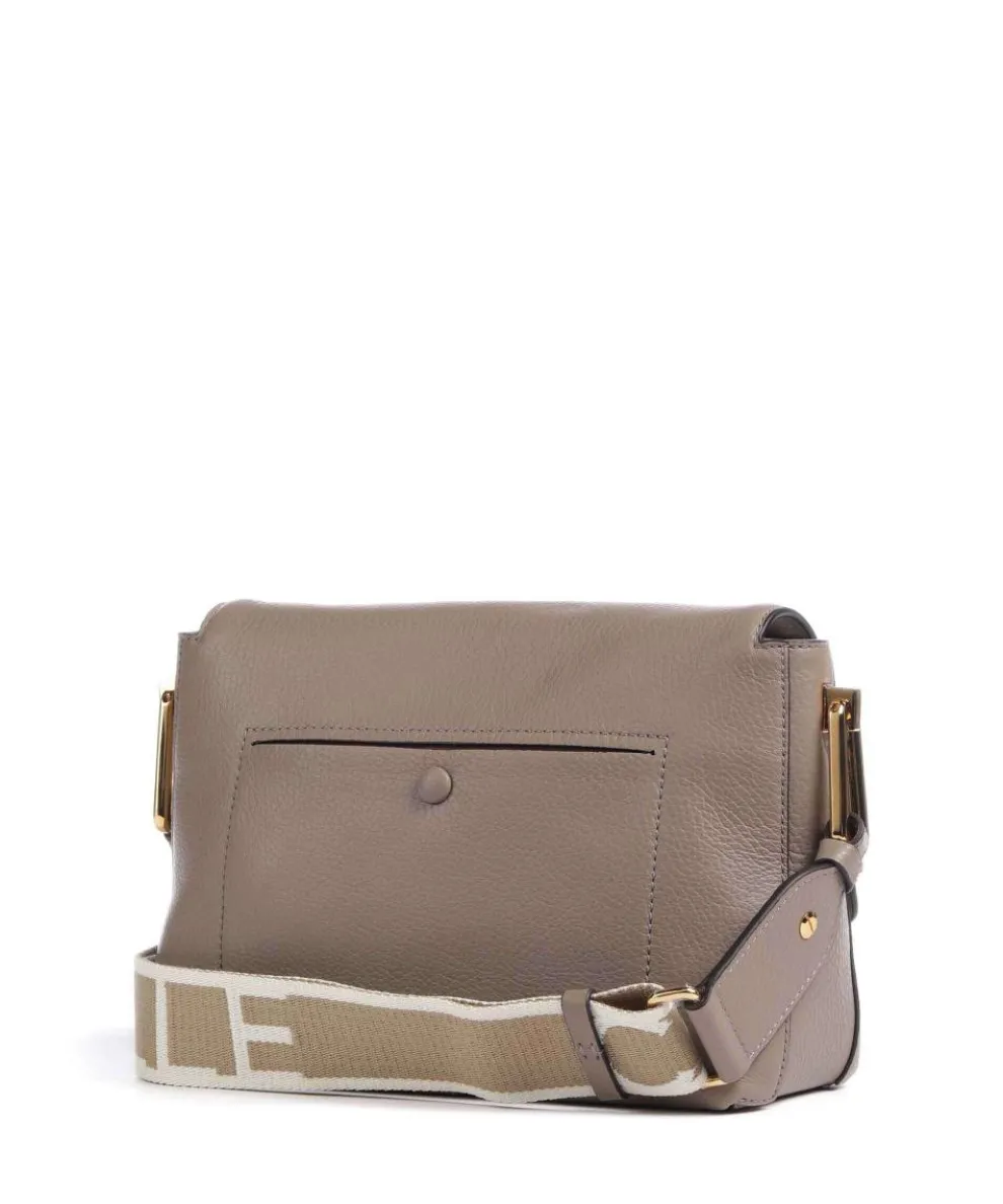 Liya Signature Crossbody bag grained cow leather taupe