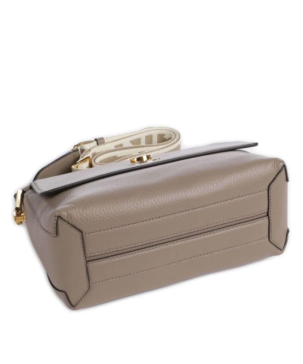 Liya Signature Crossbody bag grained cow leather taupe