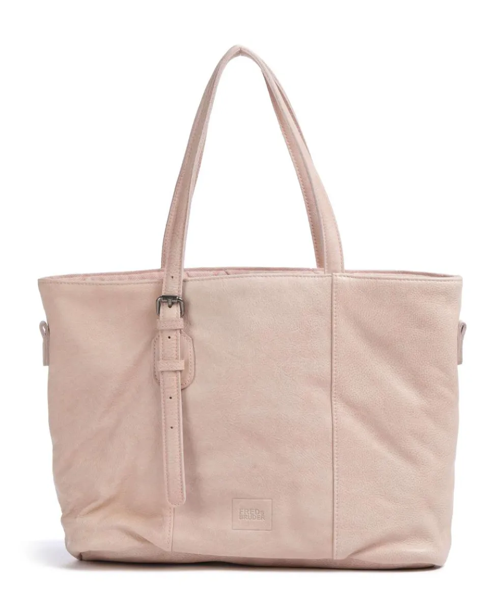 Reversible Tote bag grained leather antique pink