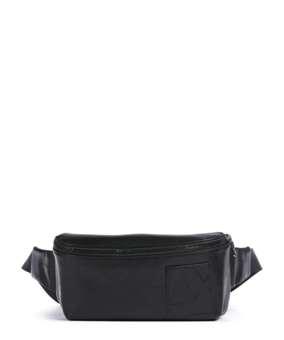Fanny pack imitation leather black