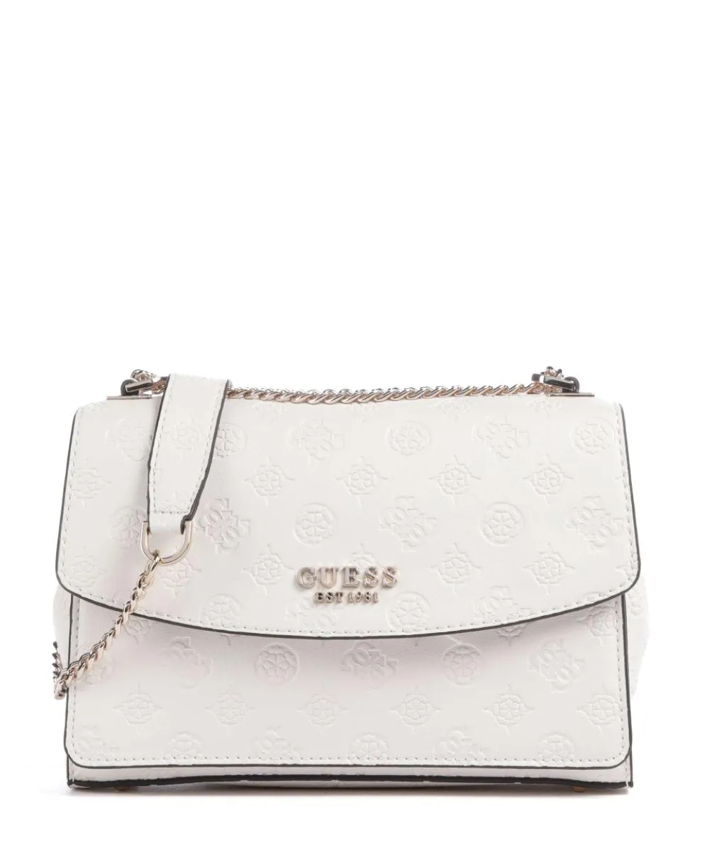 Phoebe Peony Debossed Shoulder bag imitation leather cream
