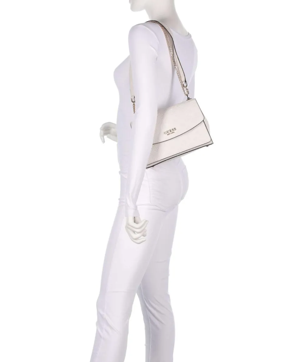 Phoebe Peony Debossed Shoulder bag imitation leather cream