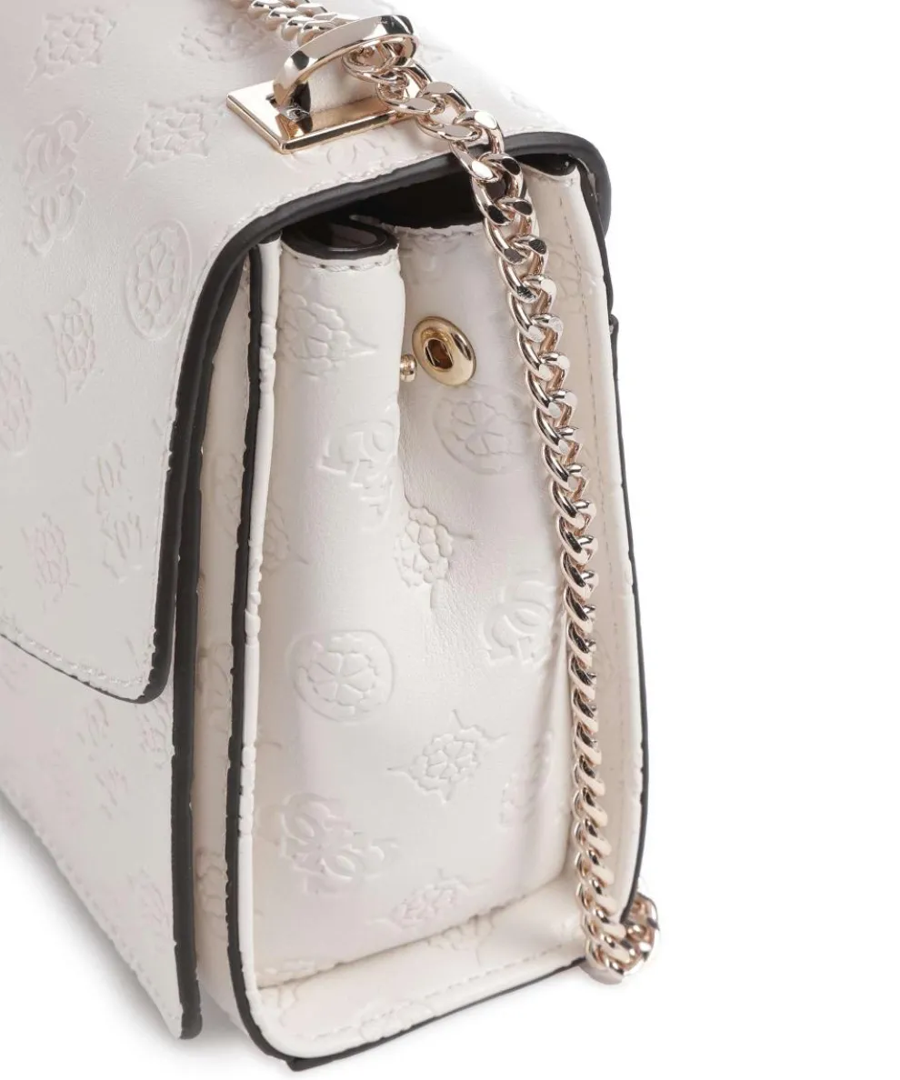 Phoebe Peony Debossed Shoulder bag imitation leather cream