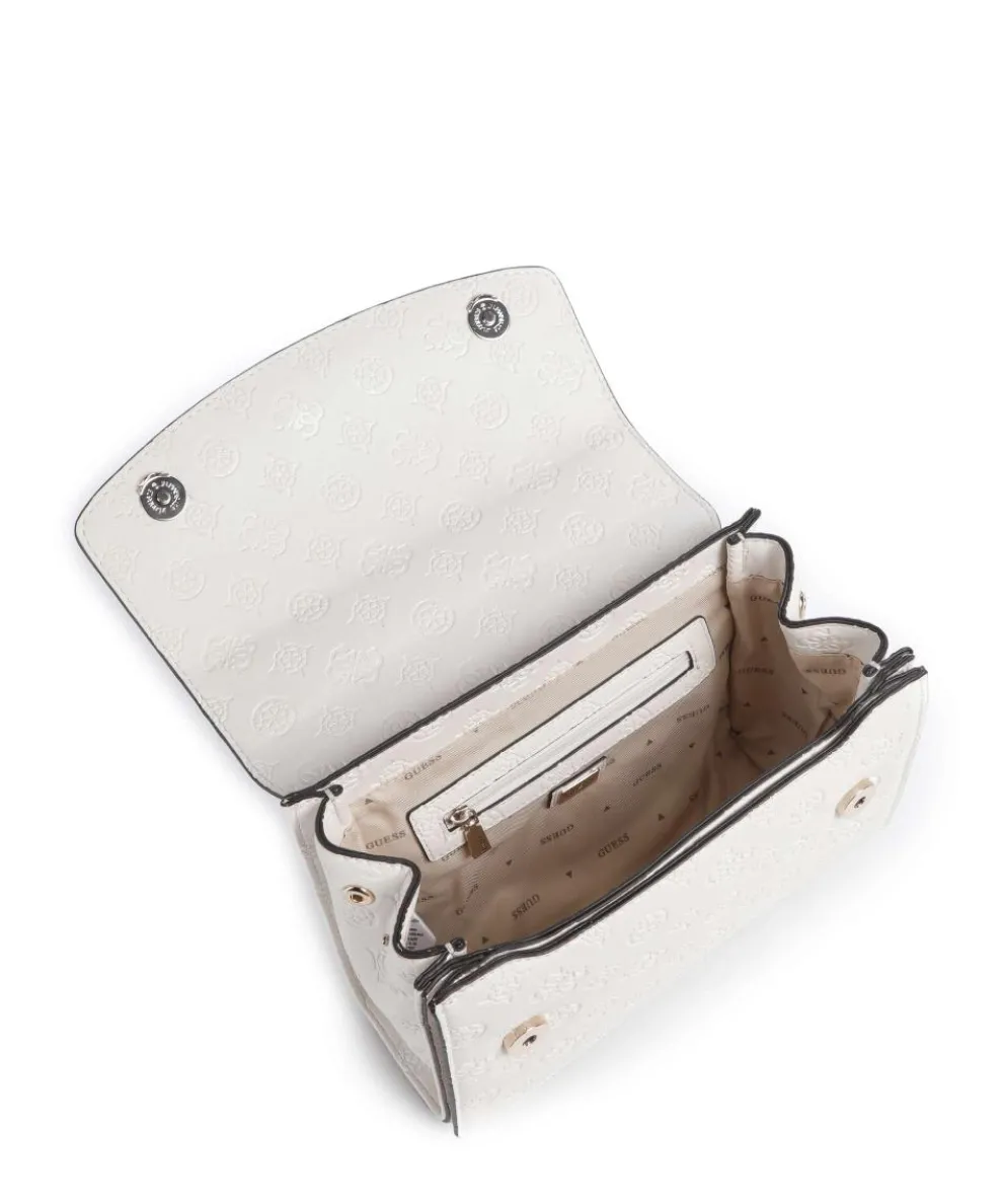 Phoebe Peony Debossed Shoulder bag imitation leather cream