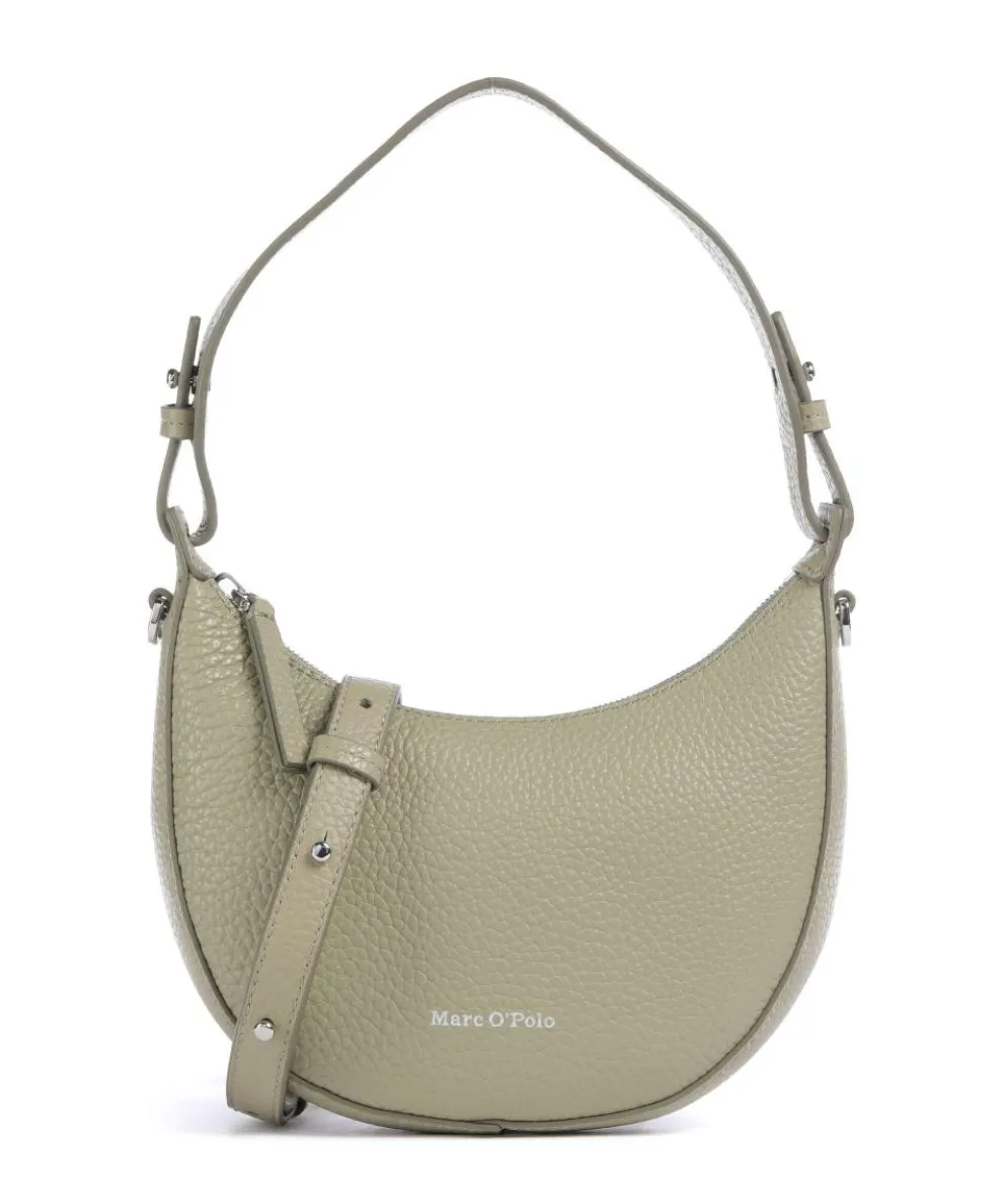 Bira Shoulder bag grained cow leather olive-green