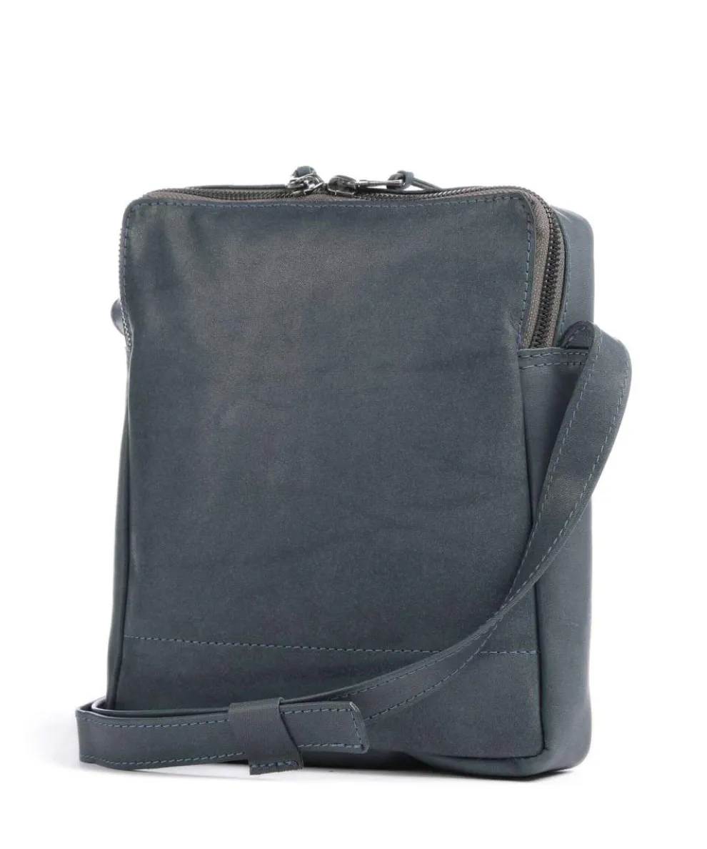 Bague M Crossbody bag soft cow leather blue-grey