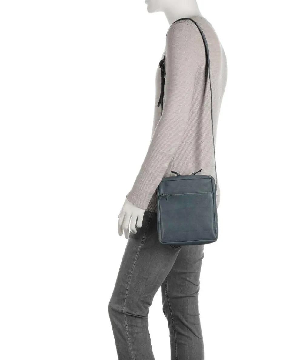 Bague M Crossbody bag soft cow leather blue-grey