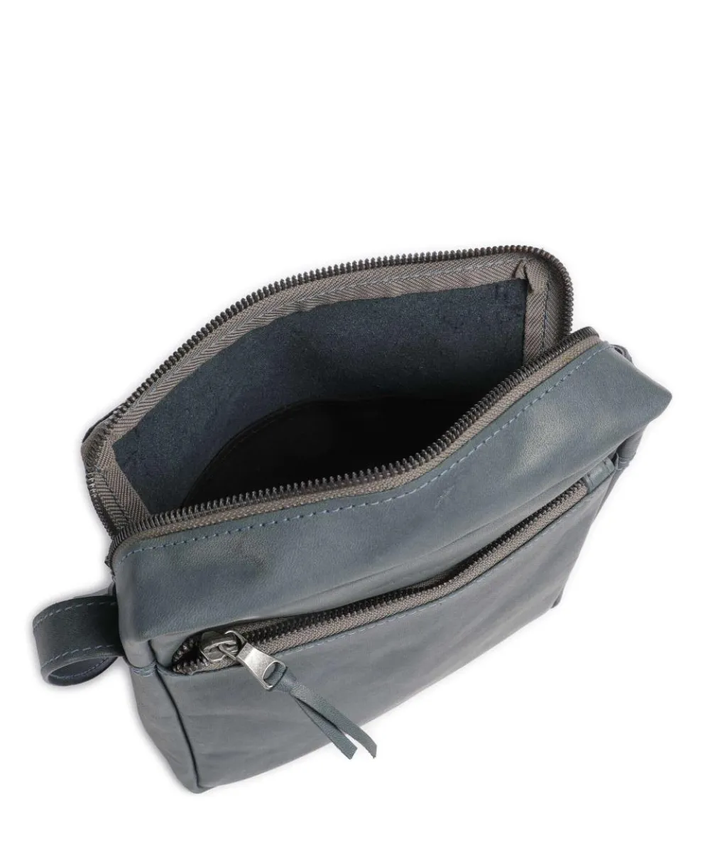 Bague M Crossbody bag soft cow leather blue-grey