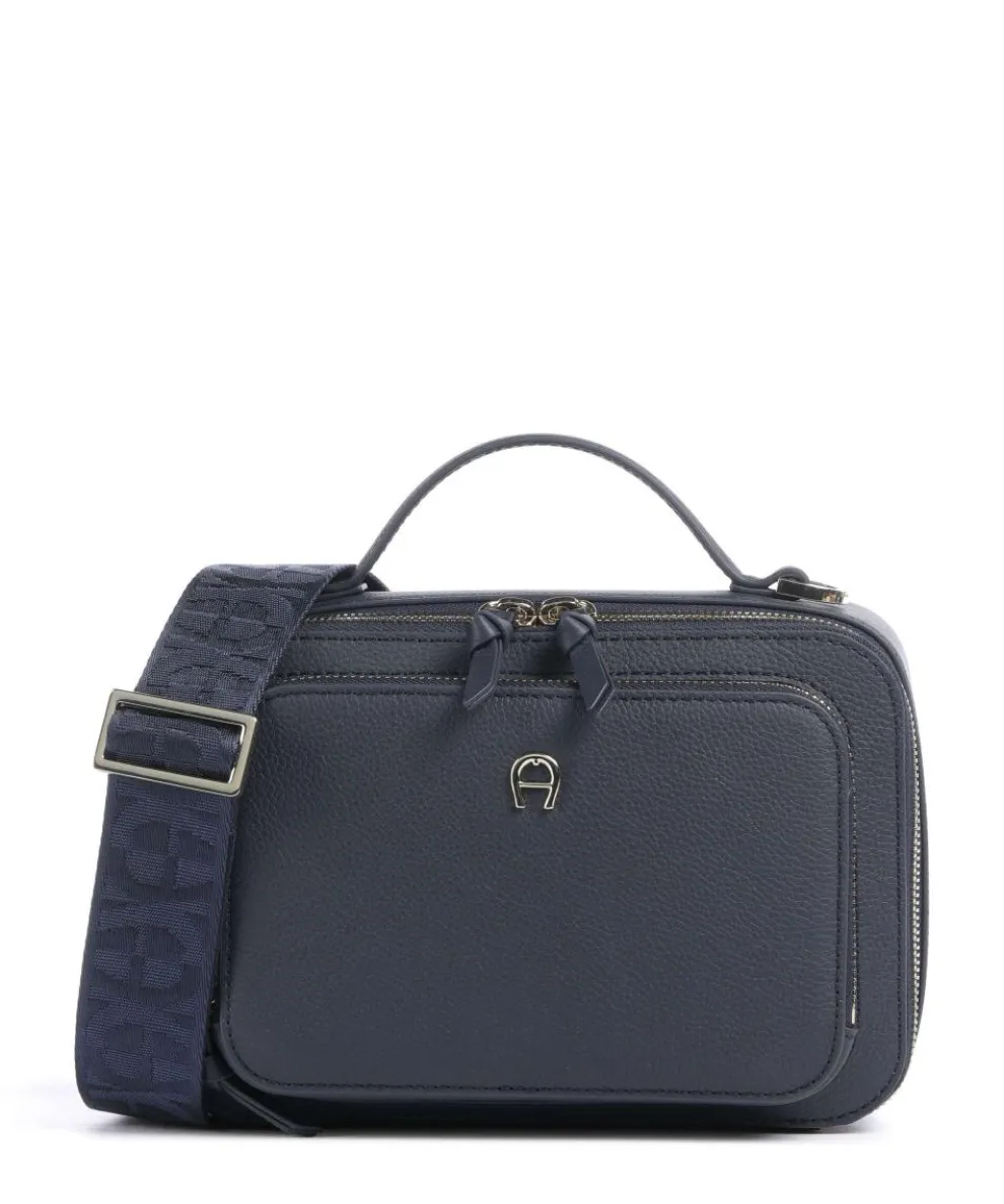 Zita S Crossbody bag grained cow leather dark blue