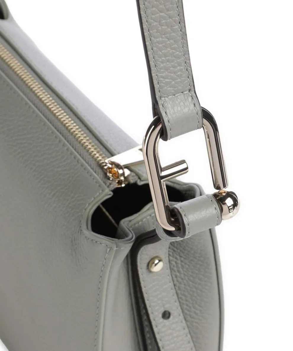 Nuvola S Crossbody bag grained leather greygreen