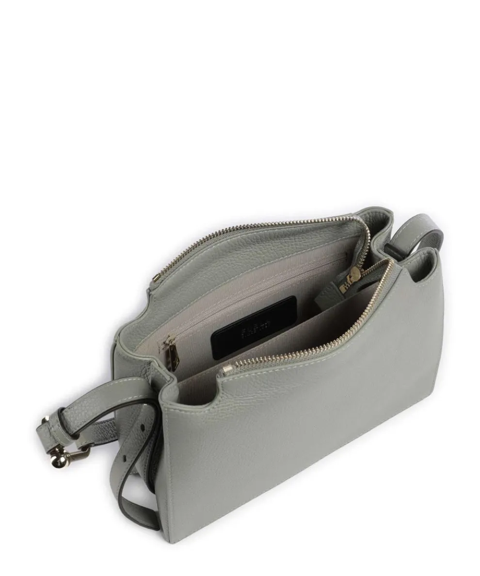 Nuvola S Crossbody bag grained leather greygreen