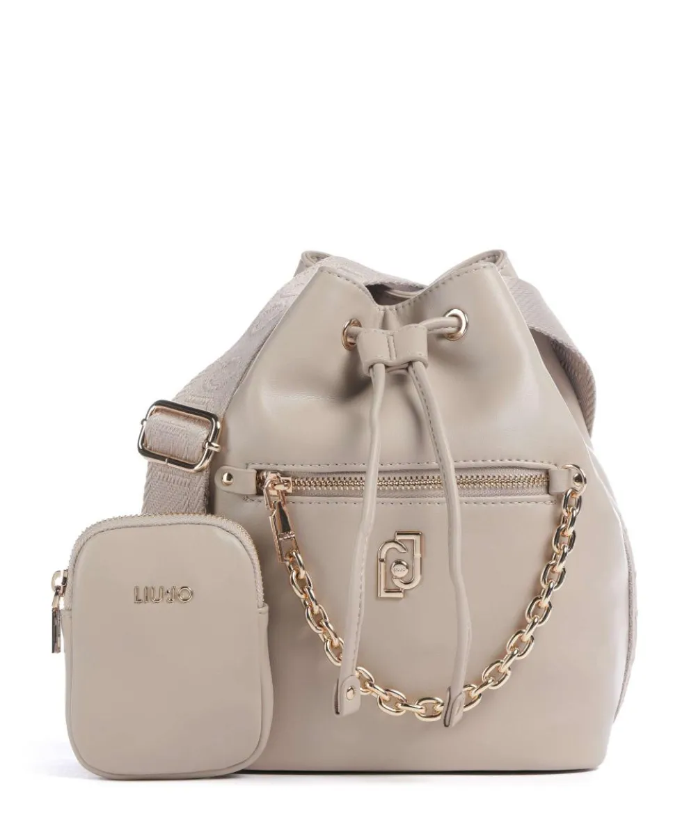 Achala S Bucket bag imitation leather beige