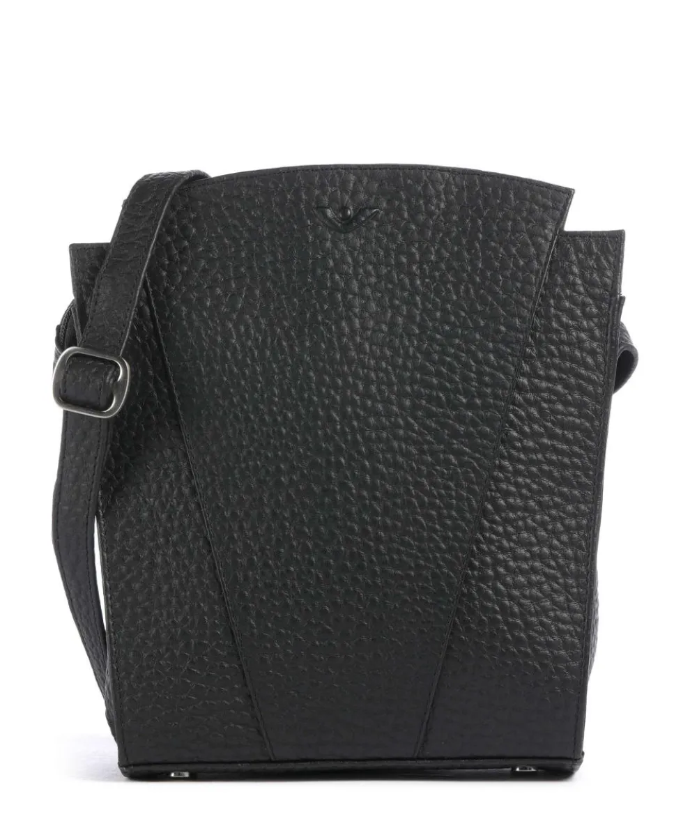 Hirsch Darlene Crossbody bag grained leather black