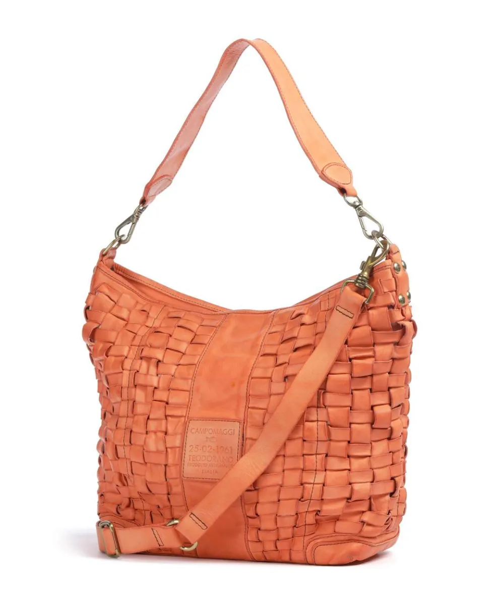 Hobo bag cow leather orange
