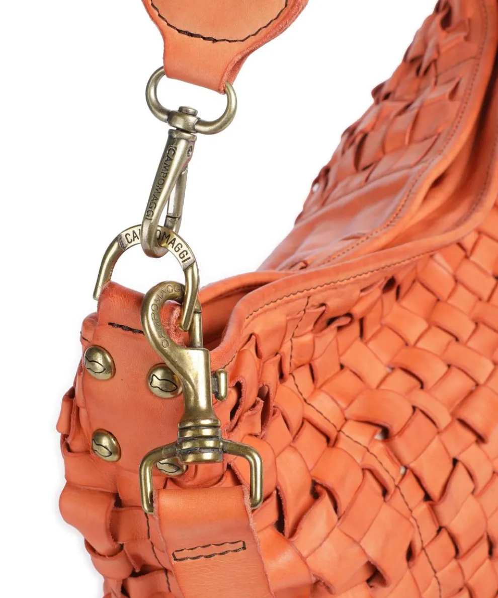Hobo bag cow leather orange