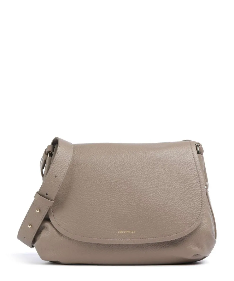Rebekka Shoulder bag grained cow leather taupe