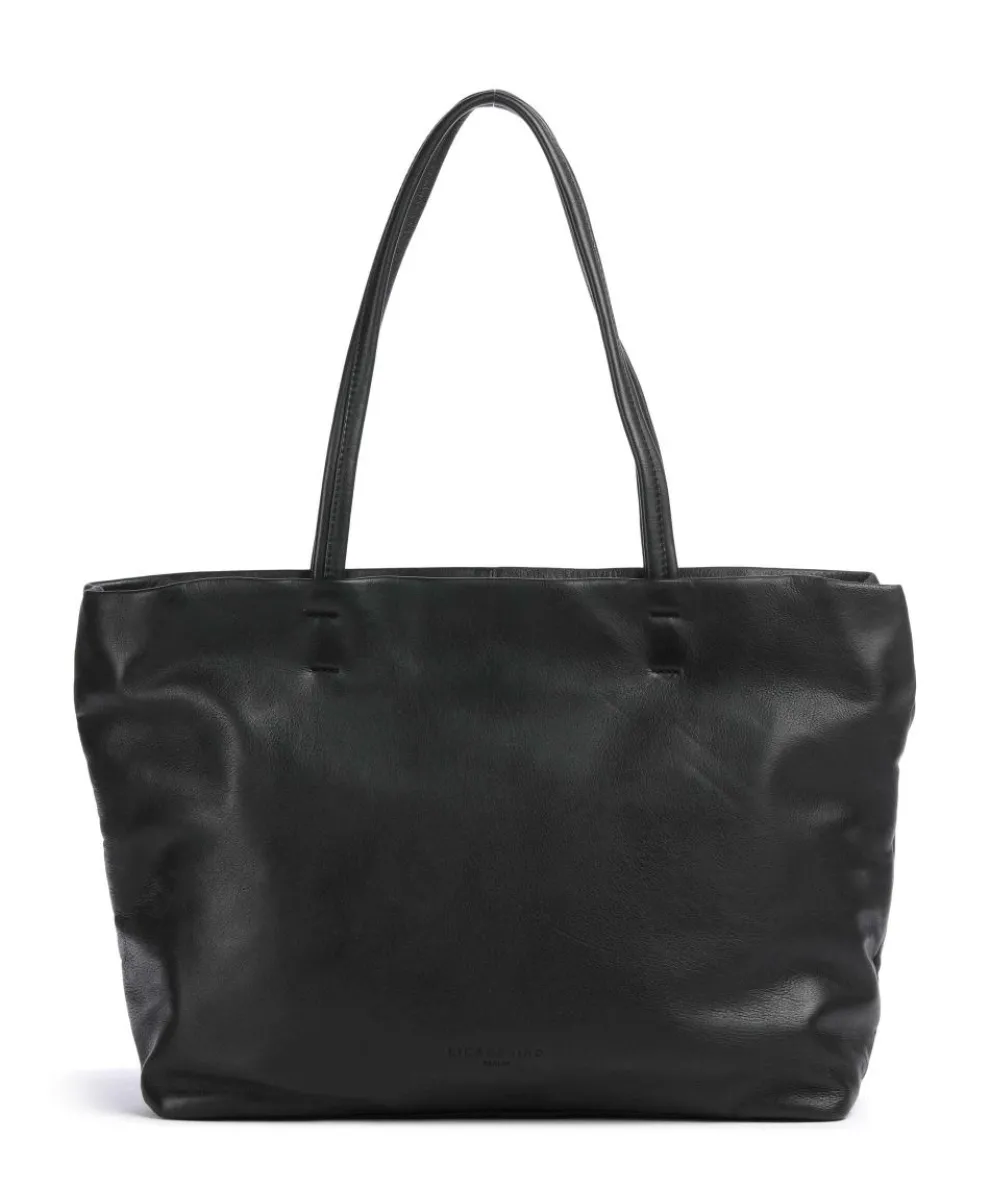 Hera Sheep Natural L Tote bag sheepskin leather black
