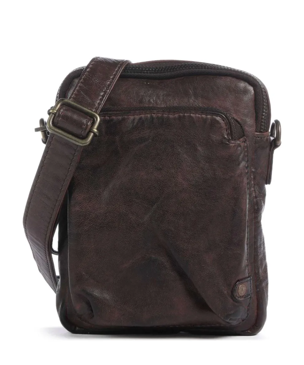 Power Field Crossbody bag sheepskin leather dark brown