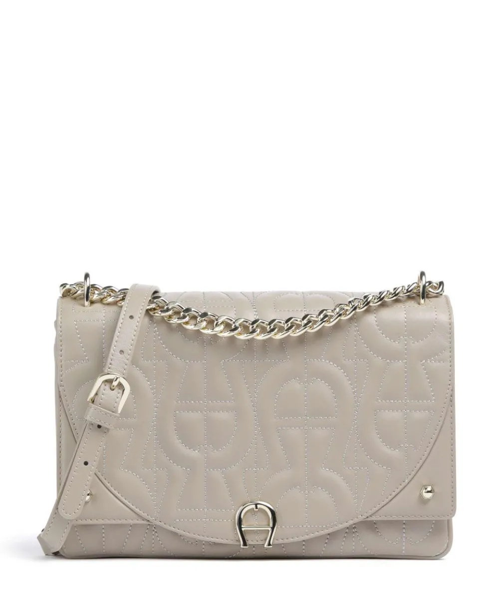 Diadora S Shoulder bag fine grain cow leather beige