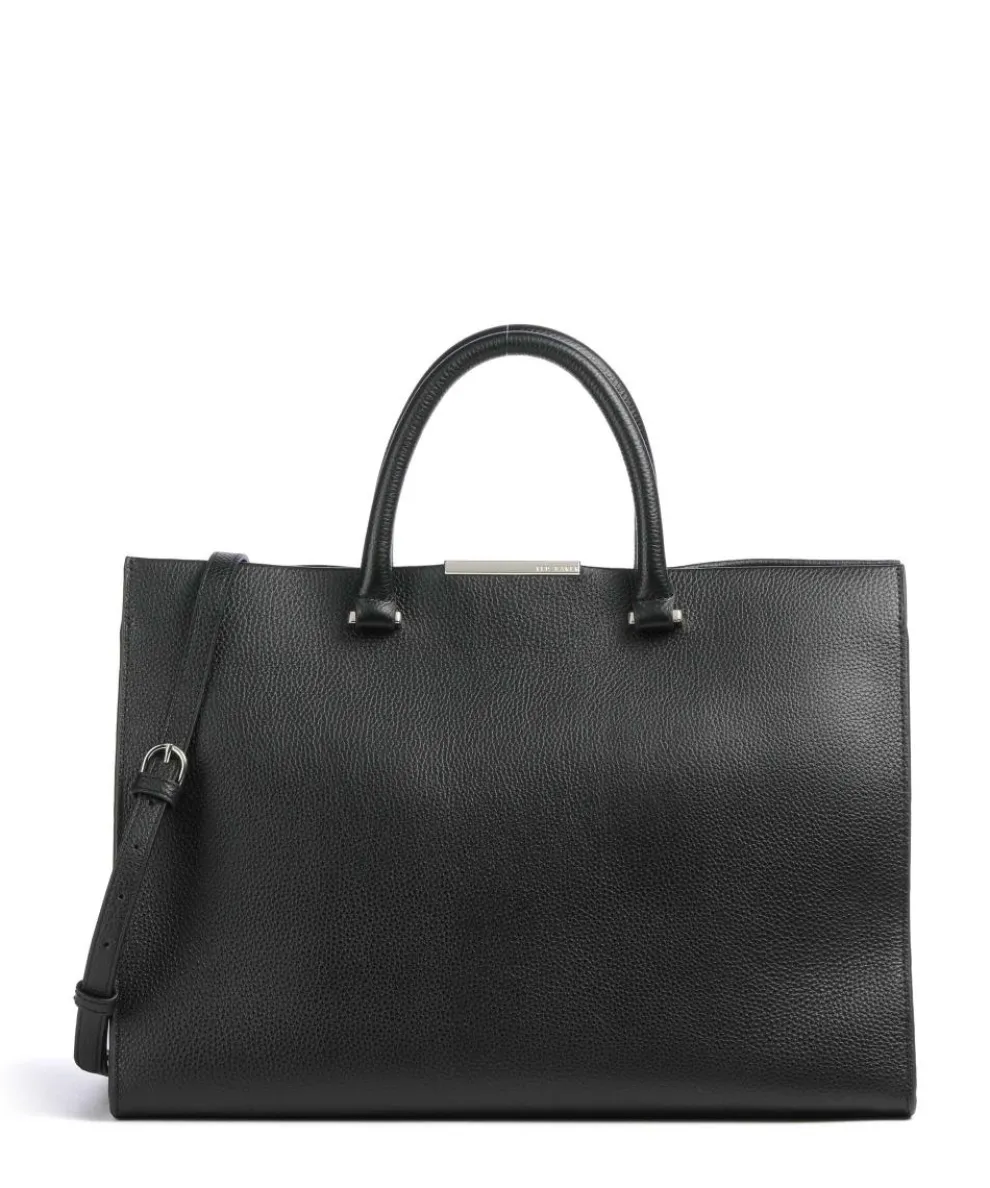 Rousaly Handbag 15″ grained cow leather black